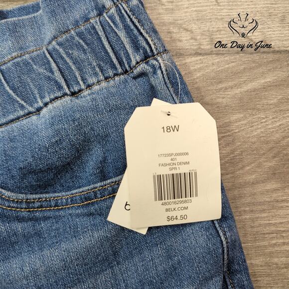 Wonderly Plus Size Paperbag Waist Jeans Size 18W - Picture 2 of 6